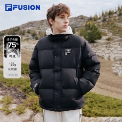 FILA FUSION 斐乐羽绒服女冬季情侣装运动滑雪保暖防风立领外套男
