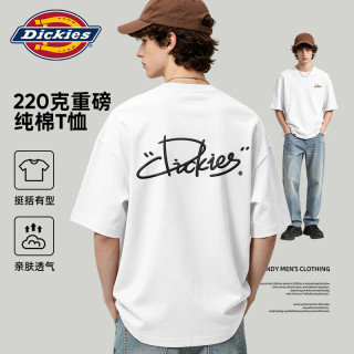 Dickies 重磅短袖T恤男夏季2026新款美式潮流纯棉上衣宽松休闲印花体袖衫