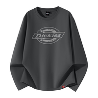 Dickies 纯棉宽松圆领长袖T恤 黑色 L