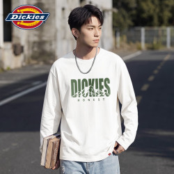 Dickies 长袖T恤男2026新款秋季重磅纯棉打底衫美式复古宽松百搭情侣上衣