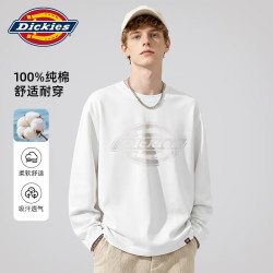 Dickies 长袖T恤男秋季2026新款美式工装风纯棉上衣青少年宽松圆领打底衫