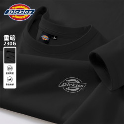 Dickies 纯棉长袖男230G重磅男款打底衫春秋季潮流宽松男生休闲上衣