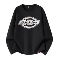 Dickies 男士长袖T恤 纯棉 宽松圆领 白色 L