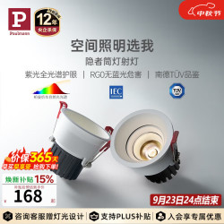 Paulmann P德国柏曼隐者LED嵌入式筒射灯防水防眩客厅玄关全光谱护眼无主灯 12W-4000K-60°
