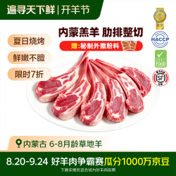 如意三宝 法式羊排内蒙羔羊肋排手抓小战斧 175g*4盒