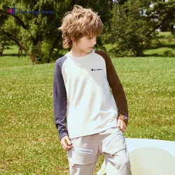 Champion 冠军 经典刺绣软糯长袖T恤