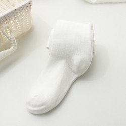 乔治童话 女童连裤袜春夏季薄款纯棉婴儿宝宝连体袜网眼透气儿童打底袜夏款