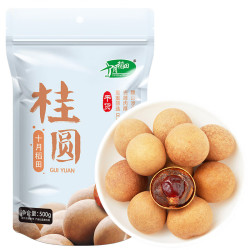 十月稻田 桂圆干   精选大果   肉厚甘甜壳易剥 500g
