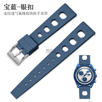 沐时 皮纹氟橡胶快拆表带 20mm 智能手表配件