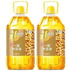 福临门 优选一级大豆油5L*2桶整箱批发家用商用餐饮食堂炒菜食用油