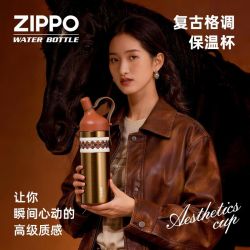 ZIPPO 保温杯美式复古配色咖啡杯720ml大容量手提杯316内胆水杯子