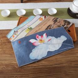 茶巾吸水加厚毛绒茶桌抹布中式功夫茶垫高档养壶巾手工茶具配件