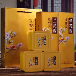 礼盒装铁观音香浓新茶 春节年货节礼品高档茶礼铁盒独立包装500克