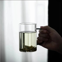 高档水杯茶杯茶具泡茶个人绿茶杯爆款玻璃杯泡茶杯主人杯高档茶杯