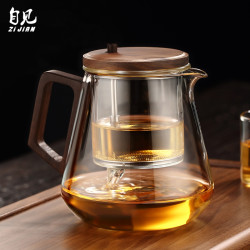 胡桃木飘逸杯茶水分离杯新款高档一壶四杯大容量大号泡茶壶