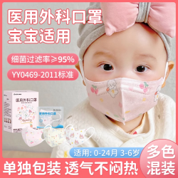 初医生 医用外科口罩婴儿适用0到6月12儿童3到6岁婴幼儿宝宝1至3岁