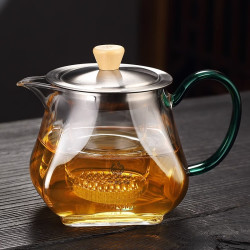 泡茶壶玻璃大容量大气煮茶壶茶水分离高档茶具套装玻璃茶壶家用