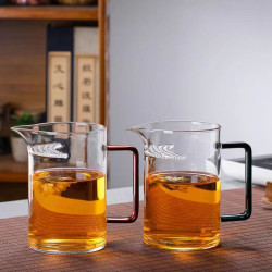 玻璃杯专用过滤分茶器大容量加厚公道杯茶具分茶器茶漏一体公道杯