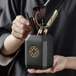 陶瓷高档六君子收纳六件套茶则五君子零配件茶夹茶勺茶针茶具配件