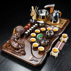 八闽德凯 大气高级茶具套装高端实木茶盘茶台茶道泡茶壶杯高档配件家用新疆