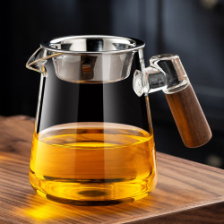 伟升新款高端玻璃公道杯过滤一体茶漏分茶器耐热加厚高档玻璃茶具