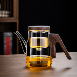 高档玻璃飘逸杯磁吸泡茶壶一键过滤茶水分离茶具