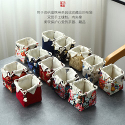 加厚主人杯布袋茶杯单杯旅行茶具便携收纳包首饰文玩包装袋子双层