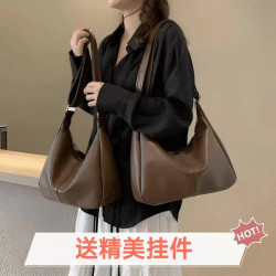 软皮包包女2024新款大容量简约通勤斜挎包时尚托特包条纹单肩包