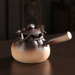 岳恒 新款钱来围炉煮茶壶罐罐茶煮茶器烤奶茶罐煮奶茶陶罐电陶炉炭炉用