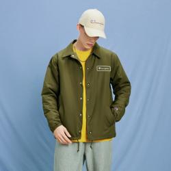 Champion 刺绣草写LOGO 轻薄夹棉 男士夹克