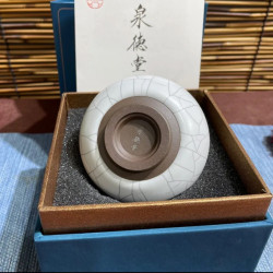 嘉萌泉德堂汝瓷经典壶高颜值茶杯主人杯高档单杯陶瓷泡茶功夫茶具