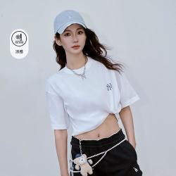 MLB 男女同款凉感百搭休闲纯色圆领T恤26夏季TSB03