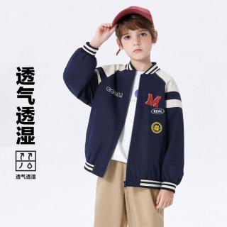 马骑顿 童装男童24春新学院风棒球服外套