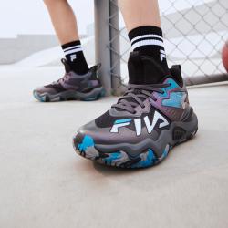 FILA 男中大童（33-42）舒适高帮百搭宽松儿童场上篮球鞋