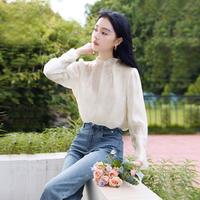 香影 网纱蕾丝 女士衬衫