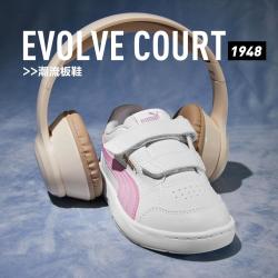 PUMA 女中大童板鞋四季魔术贴运动休闲小白鞋板鞋小童鞋