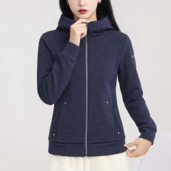 安踏 易打理外套丨连帽针织运动上衣女款秋季休闲款百搭训练通勤开衫女