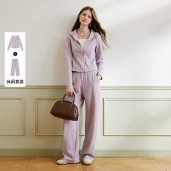 香影 运动休闲套装女秋季韩系长袖卫衣卫裤外套两件套