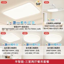 雷士 全光谱IP40防蚊虫吸顶灯-三室两厅带风扇【包安装】