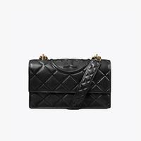 TORY BURCH Fleming菱形图案压花双T字 斜挎单肩包 女款