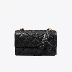 TORY BURCH Fleming菱形图案压花双T字 斜挎单肩包 女款