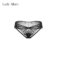 LADYALLURE 「LA」Keys·克制撩拨 | 禁欲性感网纱冰丝绑带美臀蕾丝纯欲内裤