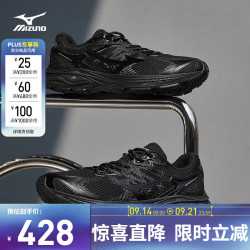 美津浓 男女跑步运动鞋 都市运动搭配透气复古机能跑步鞋 RACER V2 04/黑色/银色 36.5
