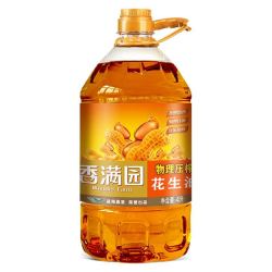 香满园 物理压榨花生油 4L