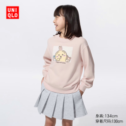 优衣库 童装女童CHIIKAWA UT卫衣/长袖/运动衫491285 10 水粉色 130