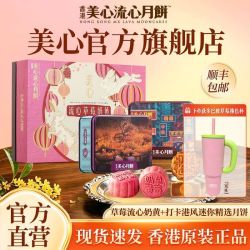 美心 流心草莓奶黄月饼270g+港风打卡140g中秋月饼礼