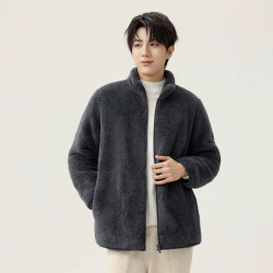 雪中飞 男女摇粒绒立领外套