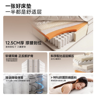 芝华仕 睡眠宝3.0 0胶水护脊独袋弹簧床垫 1.8*2M