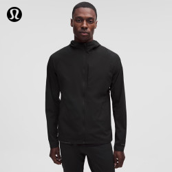 lululemon 防风 男士运动夹克 黑色 2XL