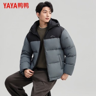 YAYA 鸭鸭 203g高倍绒男士连帽羽绒服